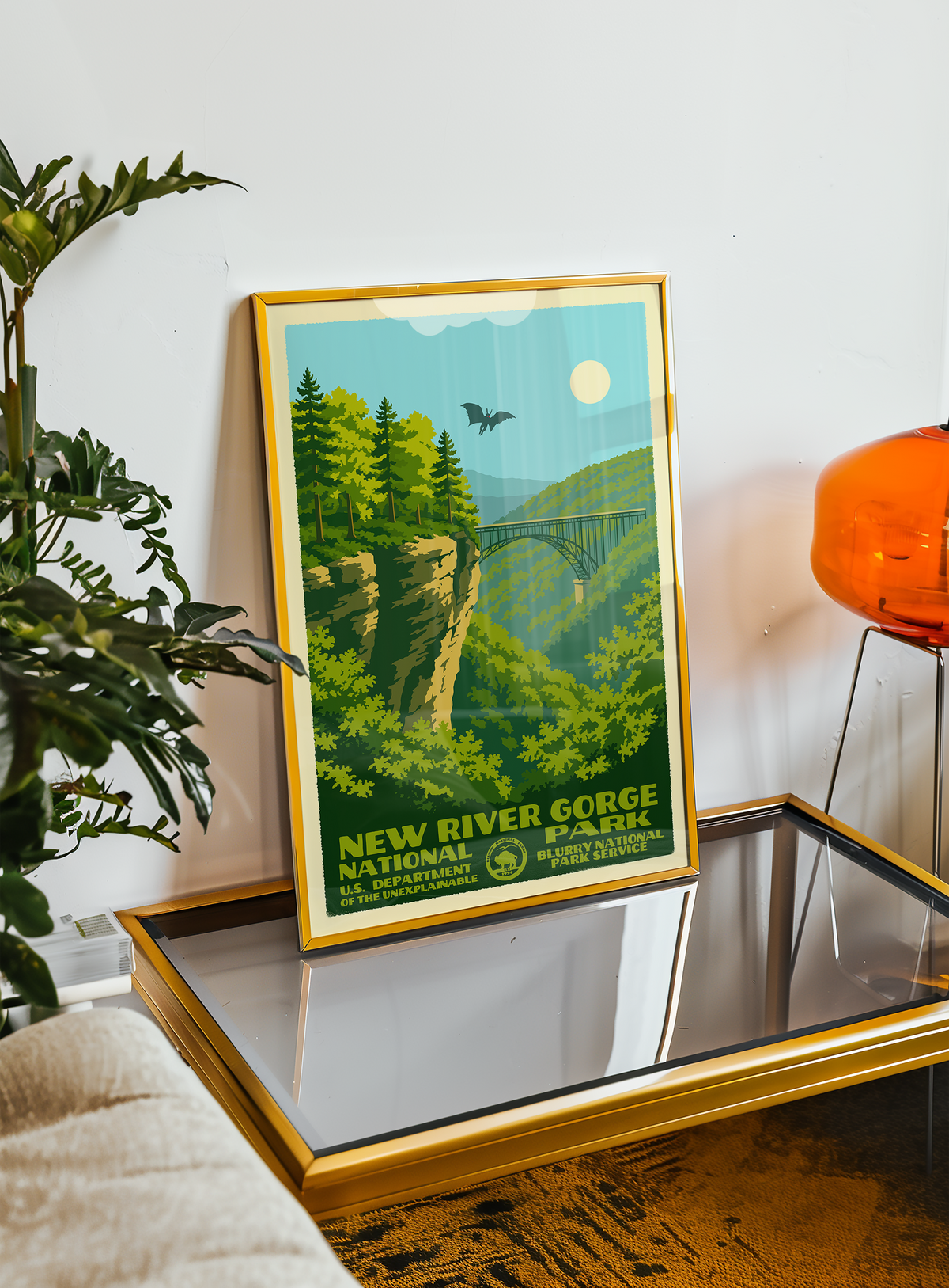 NEW Blurry National Parks: New River Gorge (Mothman)
