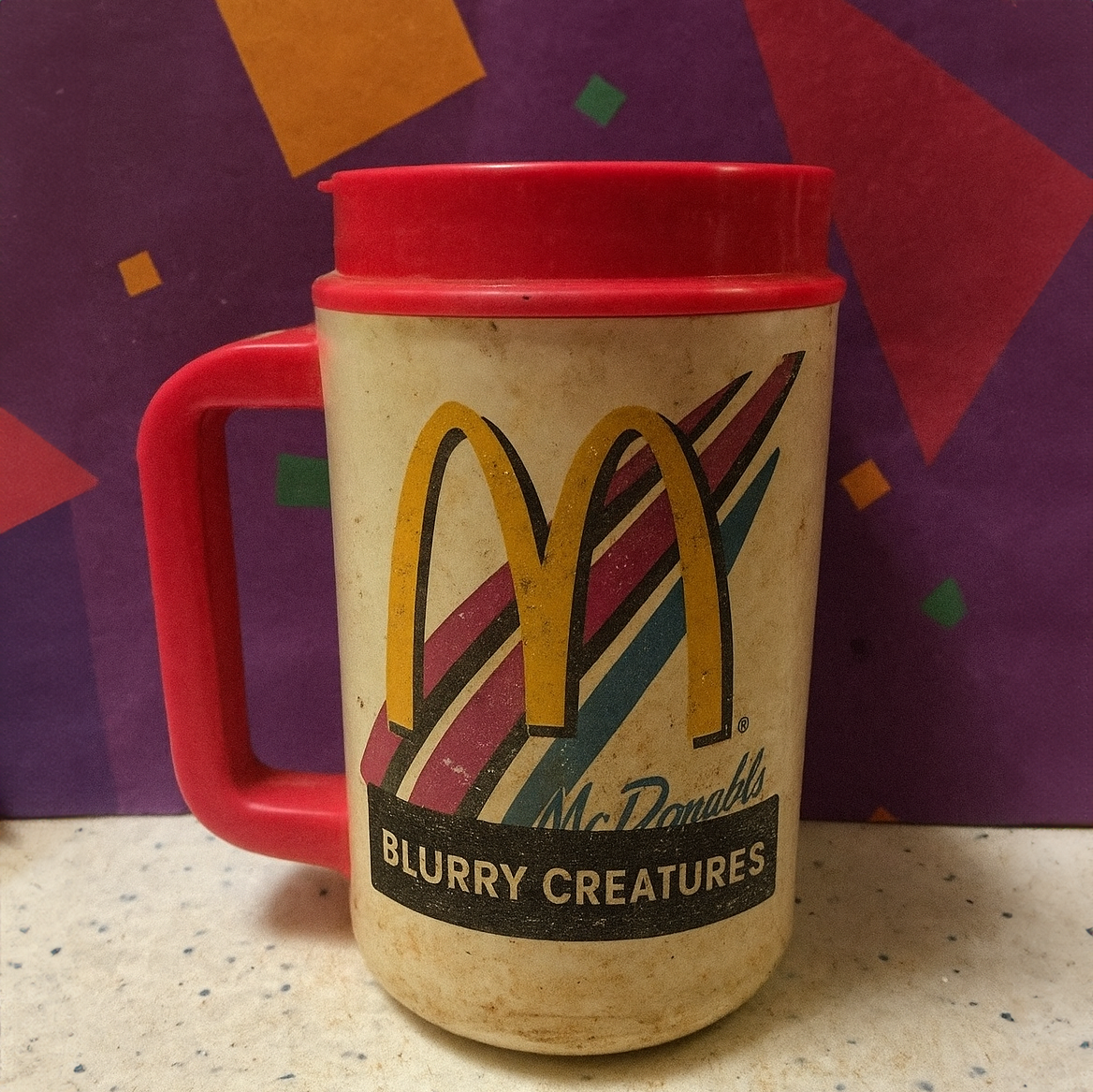 Black "Blurry Creatures" Text Sticker