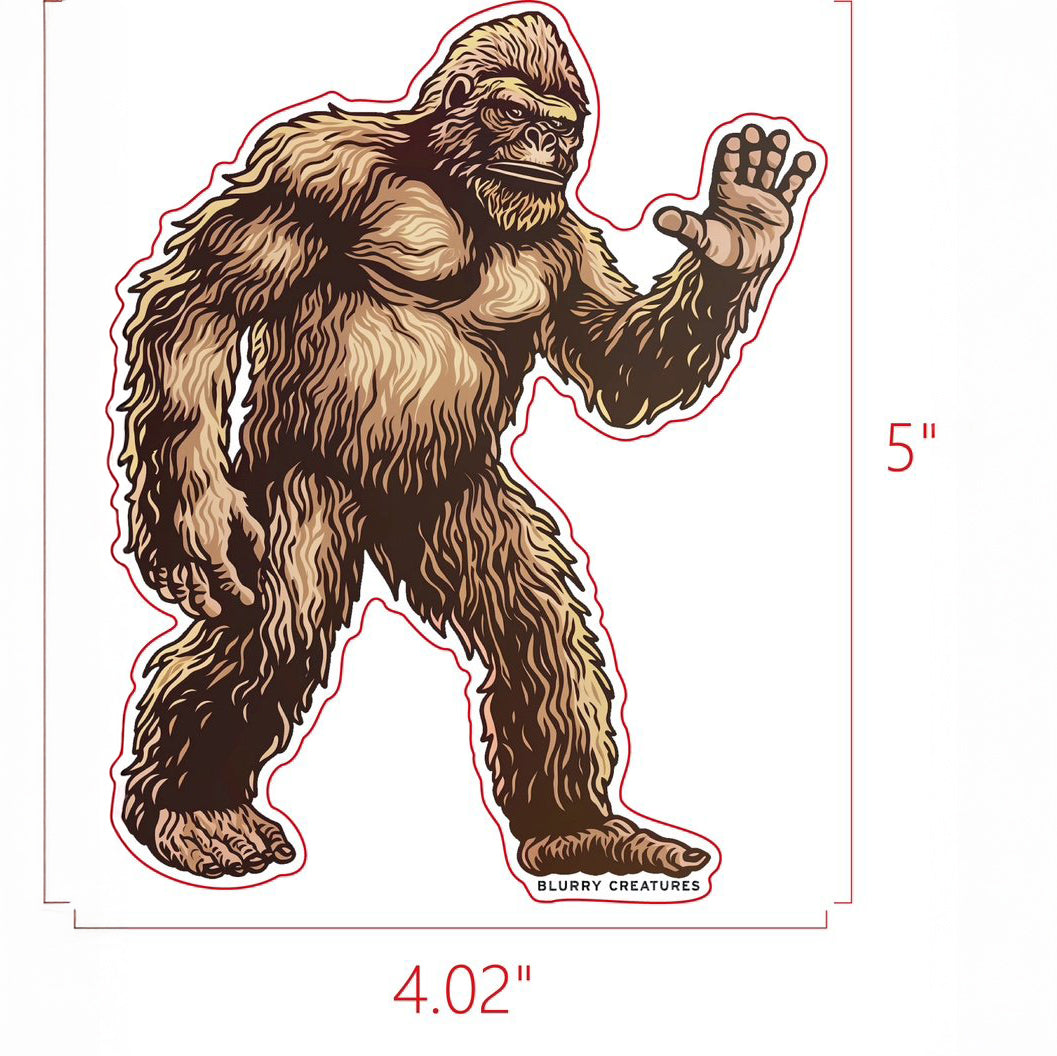 Bigfoot Waving Sticker!