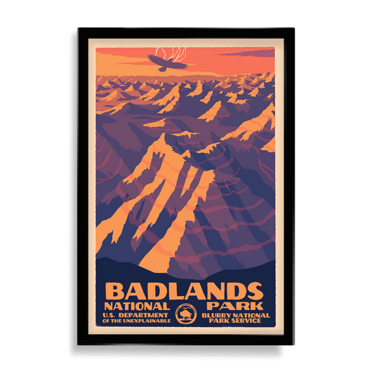 NEW Blurry National Parks: Badlands (Thunderbird)