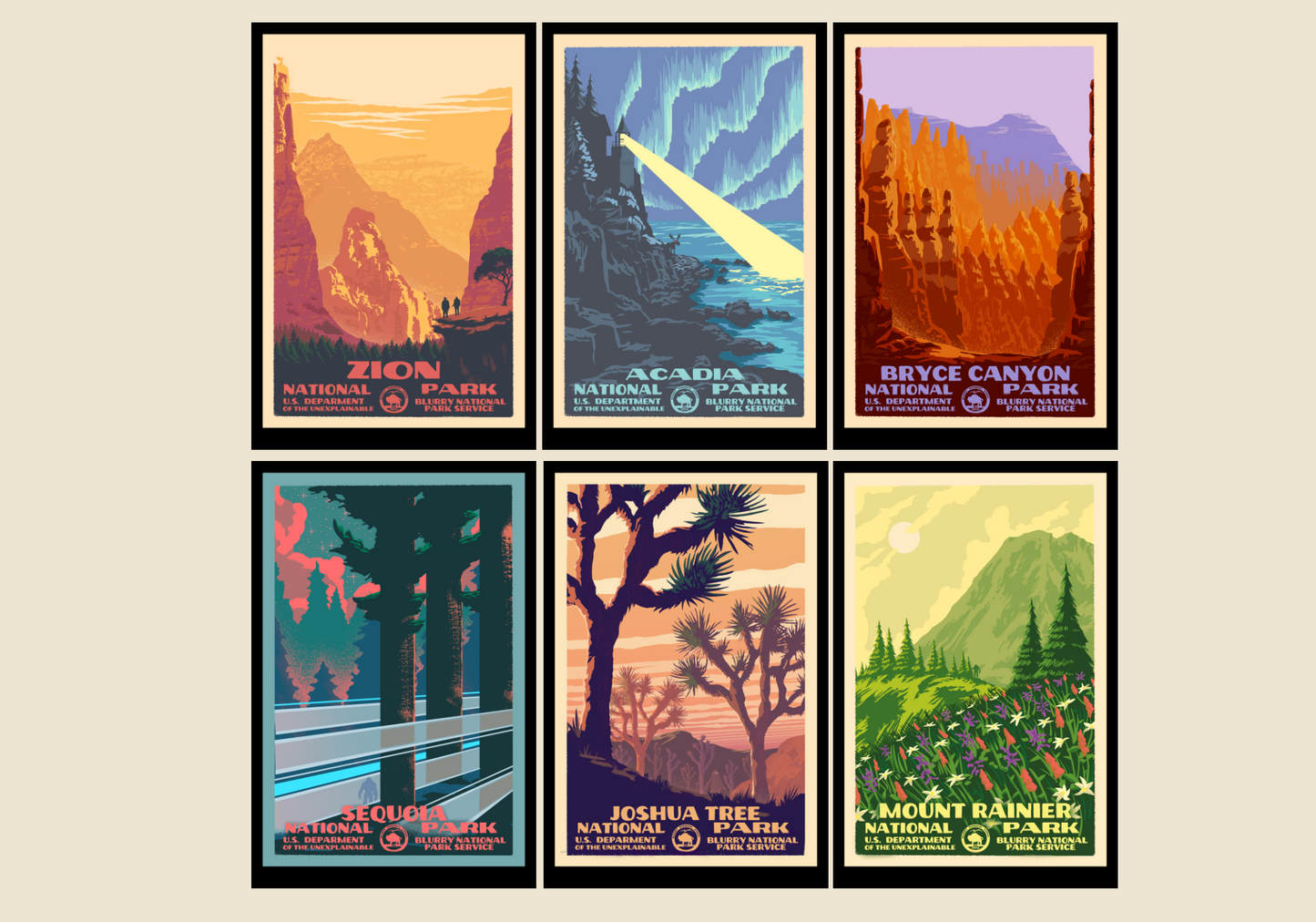 Blurry National Parks Calendar 2026 + 20 Christmas Cards (Pre-order)
