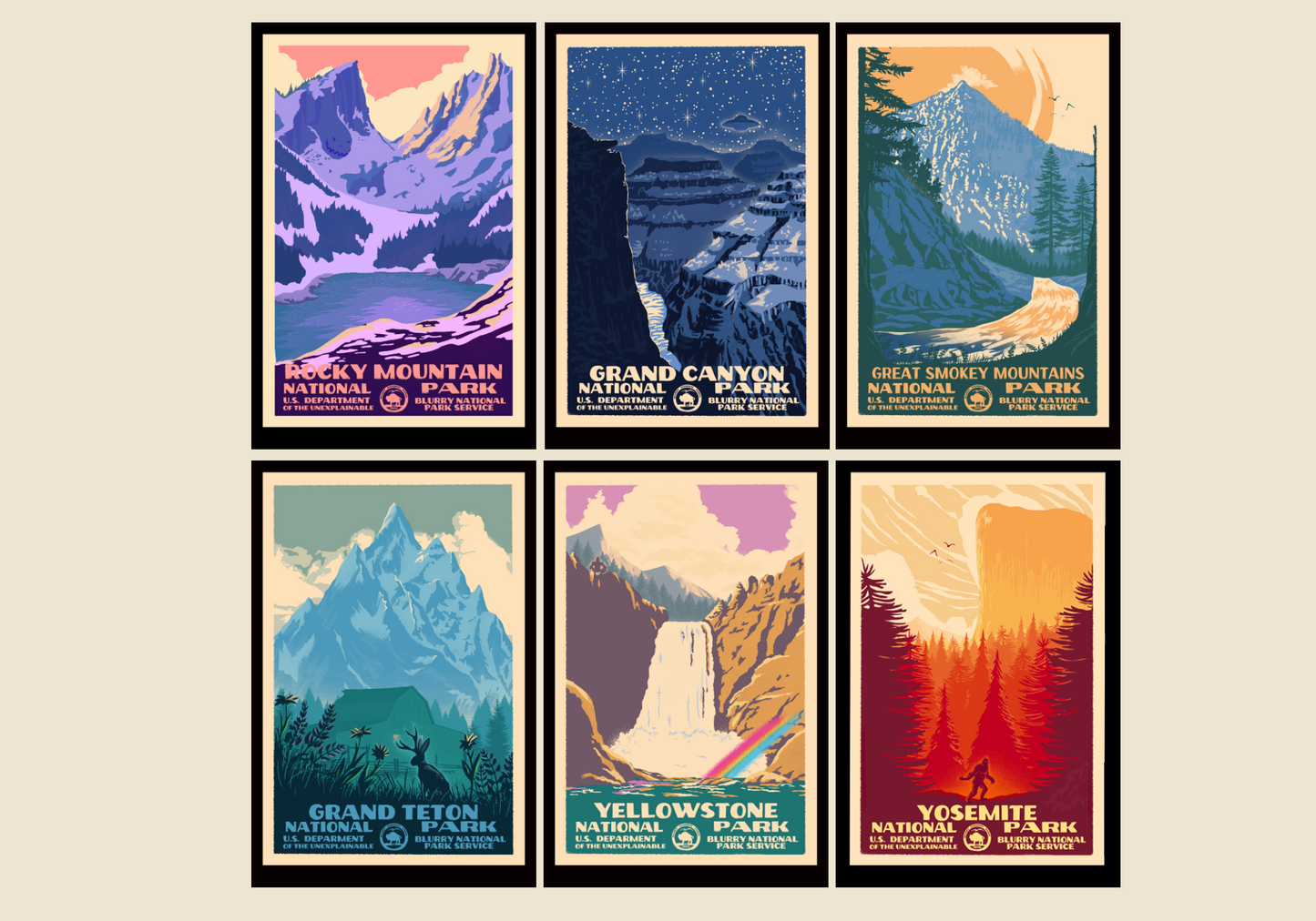 Blurry National Parks Calendar 2026 + 20 Christmas Cards (Pre-order)