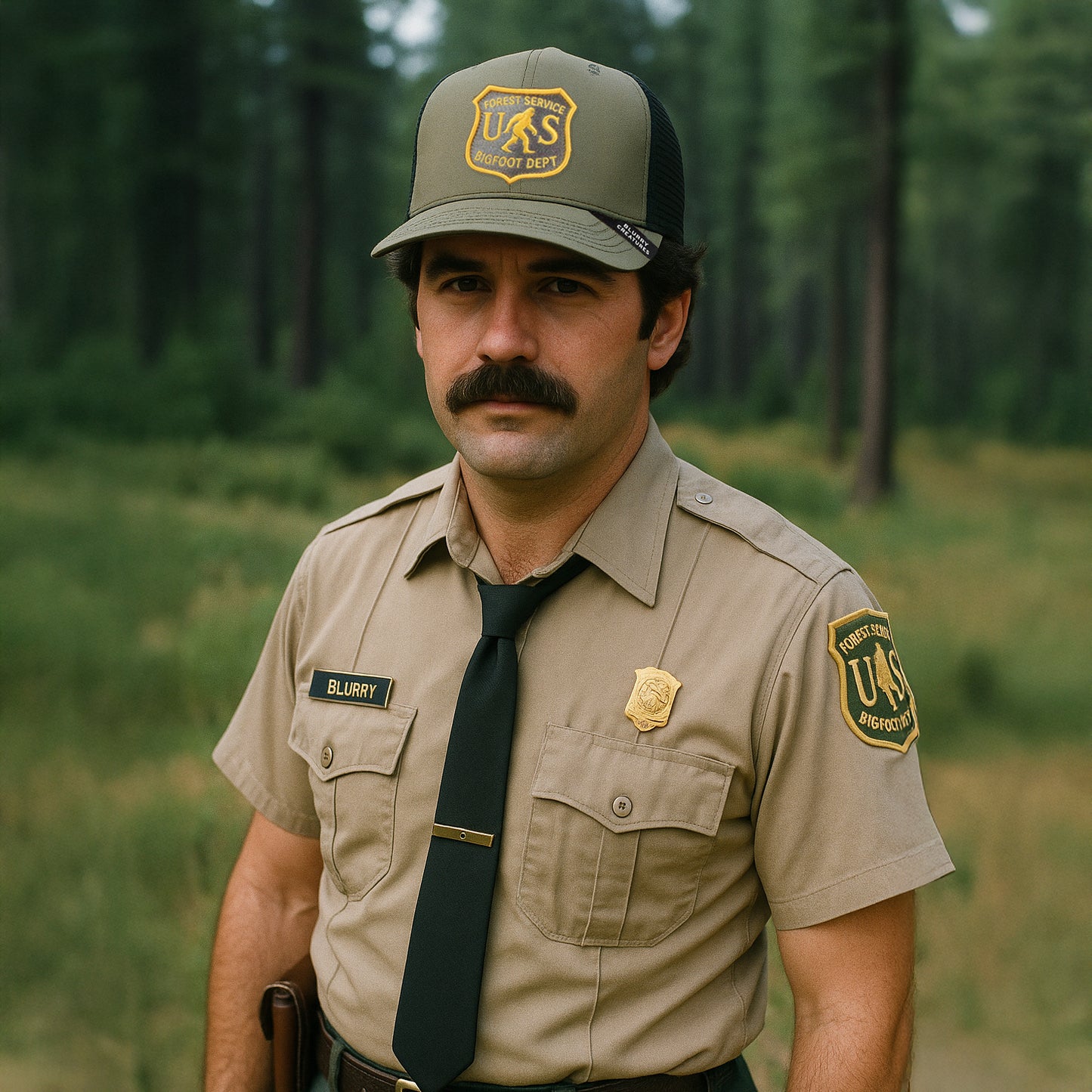 Bigfoot Forest Service Trucker Hat