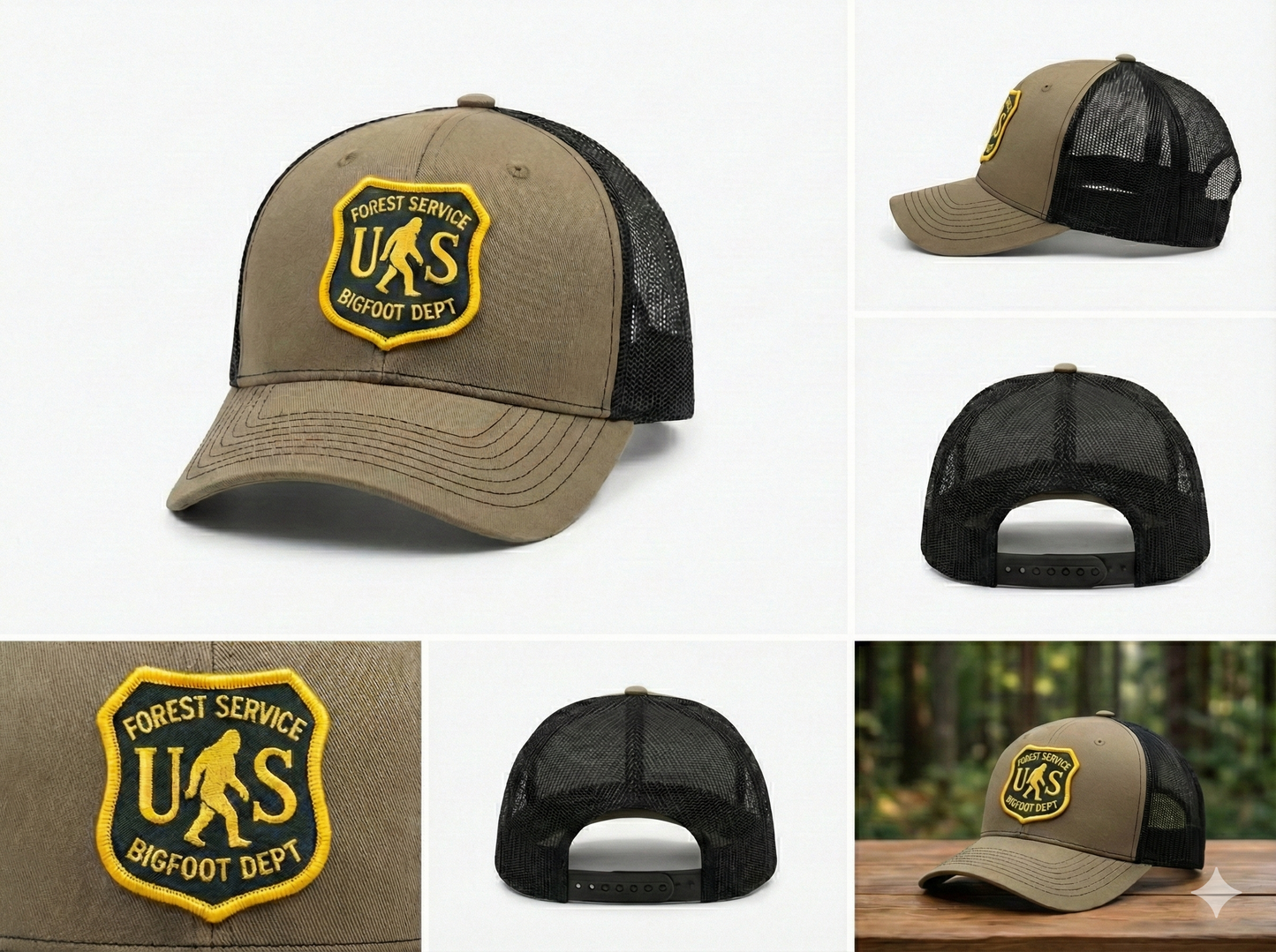 Bigfoot Forest Service Trucker Hat