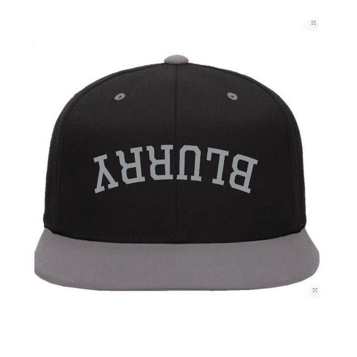 BLACK Upside Down 'Blurry' Snap Back