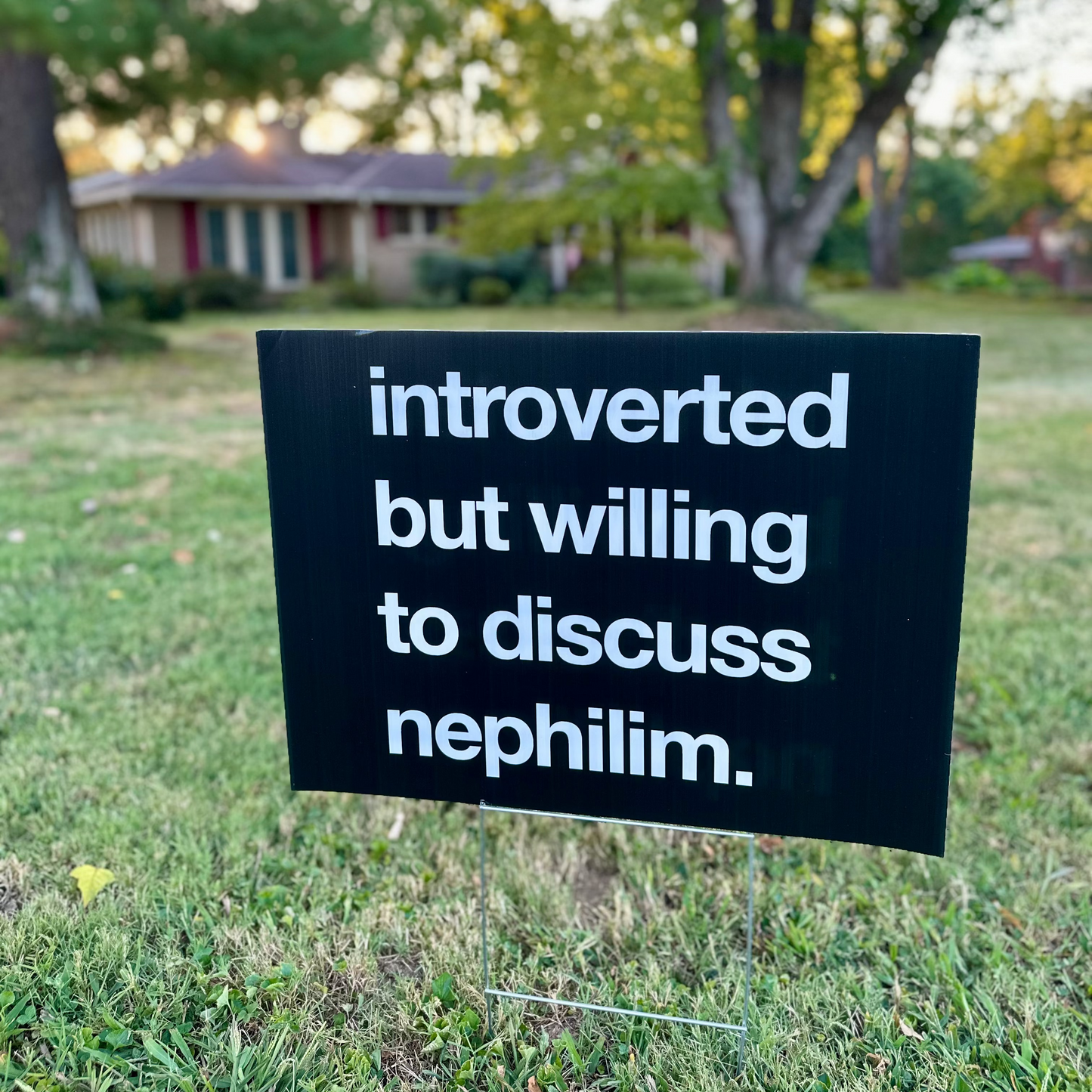 Introverted Yard Sign & Stake (US Shipping Only)