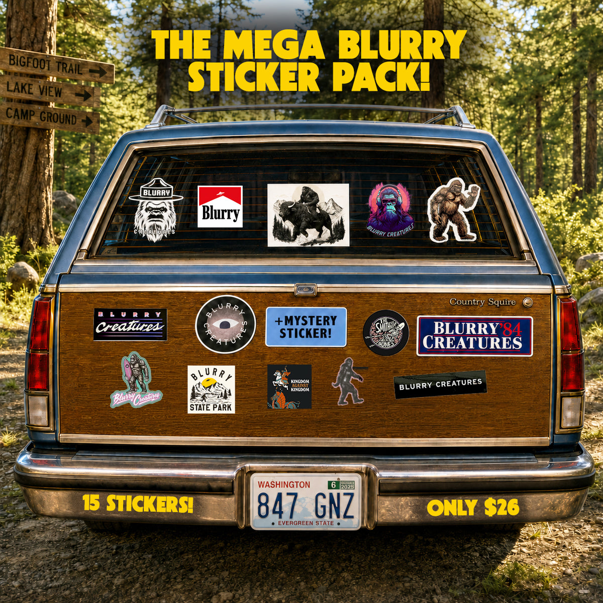 Blurry Creatures Ultimate Sticker Pack — 15 Stickers for $26