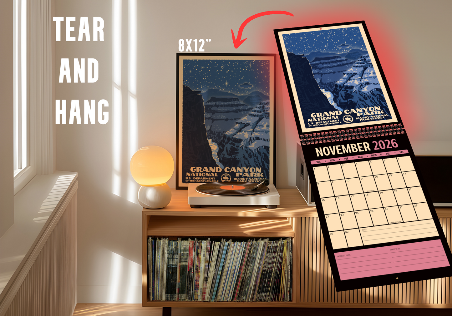 Blurry National Parks Calendar 2026 + 20 Christmas Cards (Pre-order)